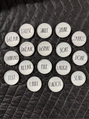 Rae Dunn magnet set- White & Black